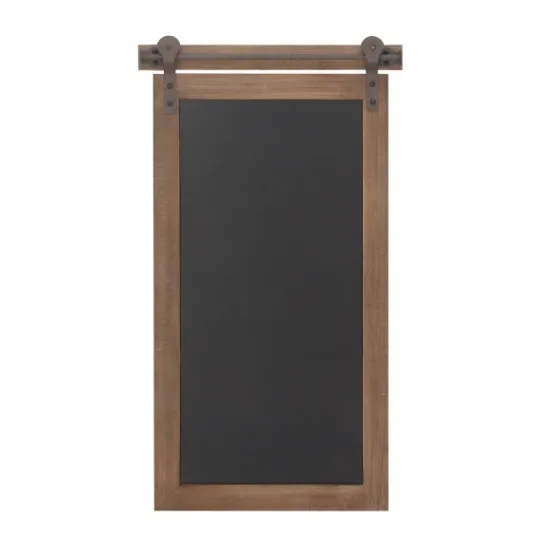 Kirkland's Home Long Wood And Metal Frame Chalkboard- Wall Storage