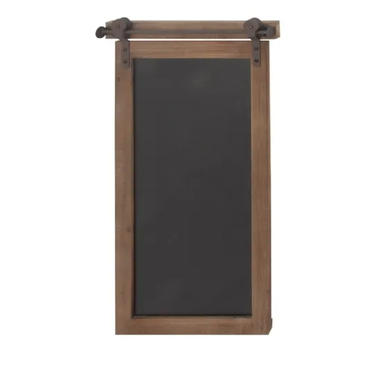 Kirkland's Home Long Wood And Metal Frame Chalkboard- Wall Storage