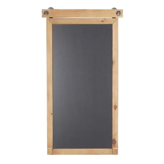Kirkland's Home Long Wood And Metal Frame Chalkboard- Wall Storage
