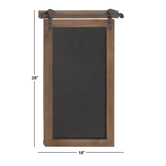 Kirkland's Home Long Wood And Metal Frame Chalkboard- Wall Storage