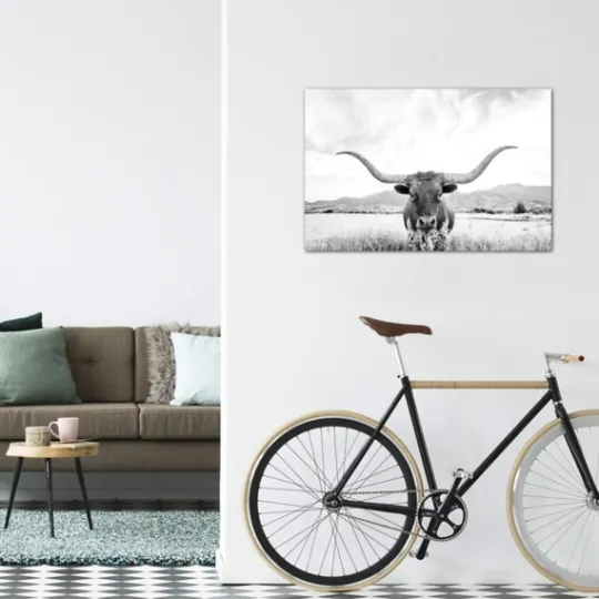 Kirkland's Home Longhorn Giclee Canvas Art Print- Canvas Art