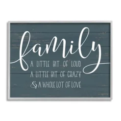 Kirkland's Home Loud Family Framed Giclee Canvas Art Print- Wall Quotes & Signs