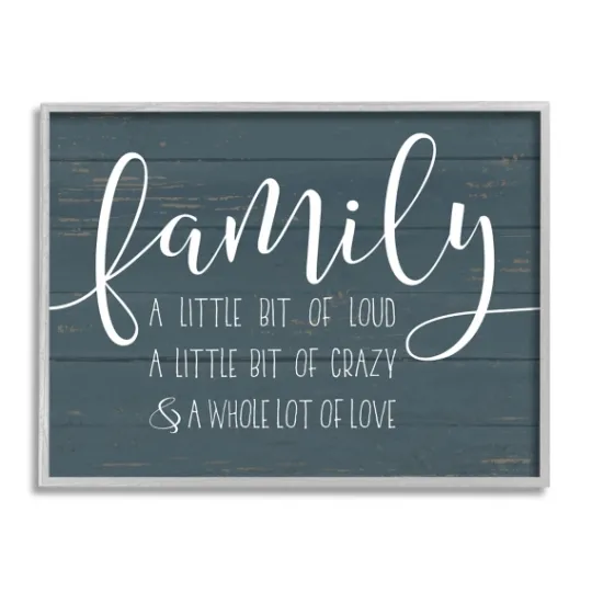 Kirkland's Home Loud Family Framed Giclee Canvas Art Print- Wall Quotes & Signs