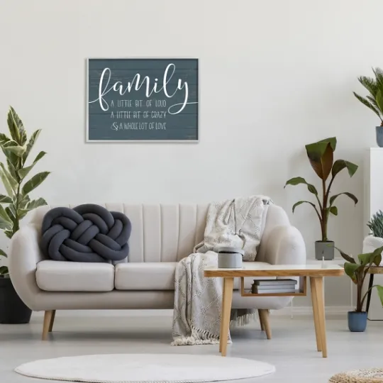 Kirkland's Home Loud Family Framed Giclee Canvas Art Print- Wall Quotes & Signs