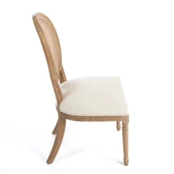 Kirkland's Home Louis Cane & Cream Upholstered Dining Chair- Dining Chairs