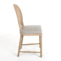 Kirkland's Home Louis Cane Upholstered Counter Stool- Bar Stools & Counter Height Stools