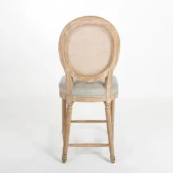 Kirkland's Home Louis Cane Upholstered Counter Stool- Bar Stools & Counter Height Stools