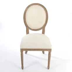 Kirkland's Home Louis Cream Upholstered Dining Chair- Dining Chairs