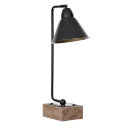 Kirkland's Home Louis Matte Metal And Wood Table Lamp- Table Lamps
