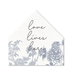 Kirkland's Home Love Lives Here House Shaped Canvas Art Print- Wall Quotes & Signs
