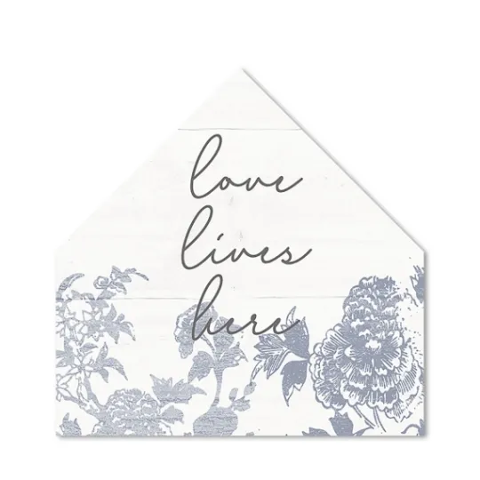 Kirkland's Home Love Lives Here House Shaped Canvas Art Print- Wall Quotes & Signs