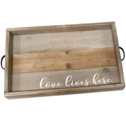 Kirkland's Home Love Lives Here Wooden Tray- Decorative Trays