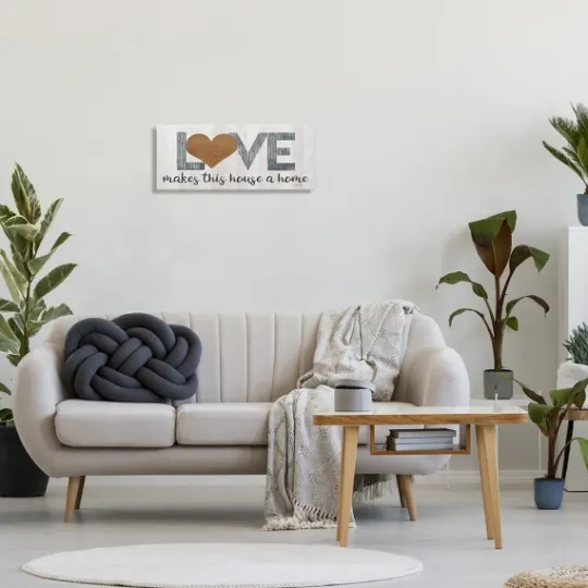 Kirkland's Home Love Makes This House A Home Canvas Wall Plaque- Wall Quotes & Signs