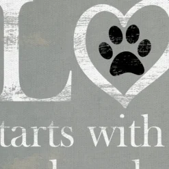 Kirkland's Home Love Starts With A Wet Nose Canvas Art Print- Wall Quotes & Signs