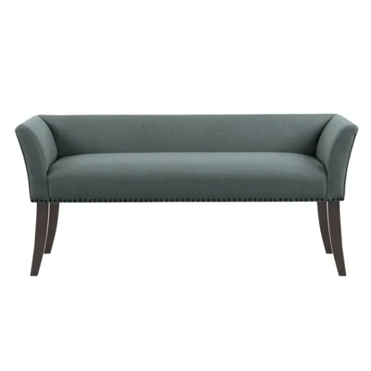 Kirkland's Home Low Back Flared Nailhead Trim Bench- Benches & Ottomans