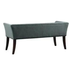 Kirkland's Home Low Back Flared Nailhead Trim Bench- Benches & Ottomans
