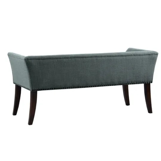 Kirkland's Home Low Back Flared Nailhead Trim Bench- Benches & Ottomans
