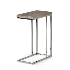 Kirkland's Home Lucia Chrome Chairside Table- Accent & End Tables