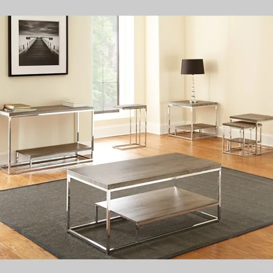 Kirkland's Home Lucia Chrome Chairside Table- Accent & End Tables
