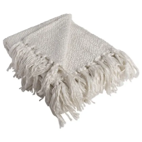 Kirkland's Home Luxe Knit Fringed Throw- Blankets & Throws