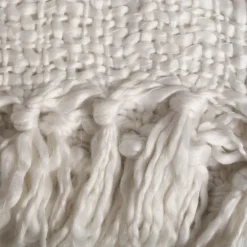 Kirkland's Home Luxe Knit Fringed Throw- Blankets & Throws