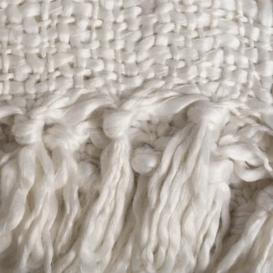 Kirkland's Home Luxe Knit Fringed Throw- Blankets & Throws