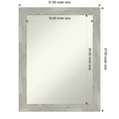 Kirkland's Home Lyndon Dove Gray Wood Framed Mirror- Decorative Mirrors