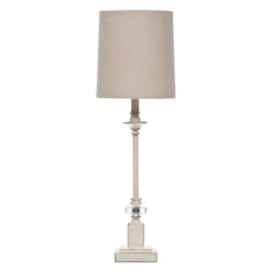 Kirkland's Home Mackinaw Cream Crystal Buffet Lamp- Buffet Lamps