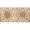Kirkland's Home Madison Park Wood Lotus Wall Plaques, Set Of 2- Wall Plaques