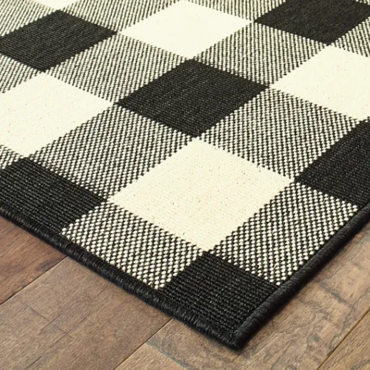 Kirkland's Home Madura Buffalo Check Outdoor Area Rug, 3X5- Outdoor Rugs