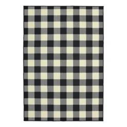Kirkland's Home Madura Buffalo Check Outdoor Area Rug, 6X9- Outdoor Rugs