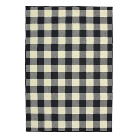 Kirkland's Home Madura Buffalo Check Outdoor Area Rug, 6X9- Outdoor Rugs
