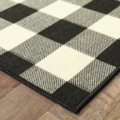 Kirkland's Home Madura Buffalo Check Outdoor Runner- Outdoor Rugs