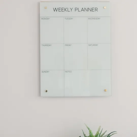Kirkland's Home Magnetic Dry Erase Weekly Wall Planner- Memo & Chalkboards