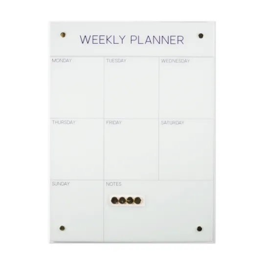 Kirkland's Home Magnetic Dry Erase Weekly Wall Planner- Memo & Chalkboards