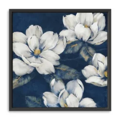 Kirkland's Home Magnolias Indigo Framed Giclee Canvas Art Print- Framed Art