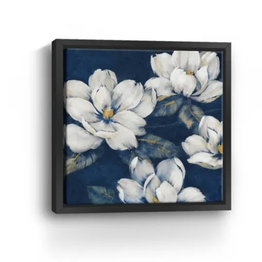 Kirkland's Home Magnolias Indigo Framed Giclee Canvas Art Print- Framed Art