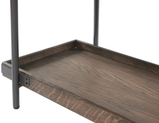 Kirkland's Home Mahogany Oak Wood Tray Top Coffee Table- Coffee Tables