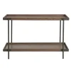 Kirkland's Home Mahogany Oak Wood Tray Top Console Table- Console Tables