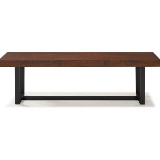 Kirkland's Home Mahogany Solid Pine Two-Tone Dining Bench- Dining Chairs