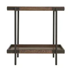 Kirkland's Home Mahogany Tray Top And Shelf Wood Accent Table- Accent & End Tables