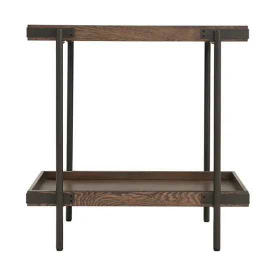 Kirkland's Home Mahogany Tray Top And Shelf Wood Accent Table- Accent & End Tables