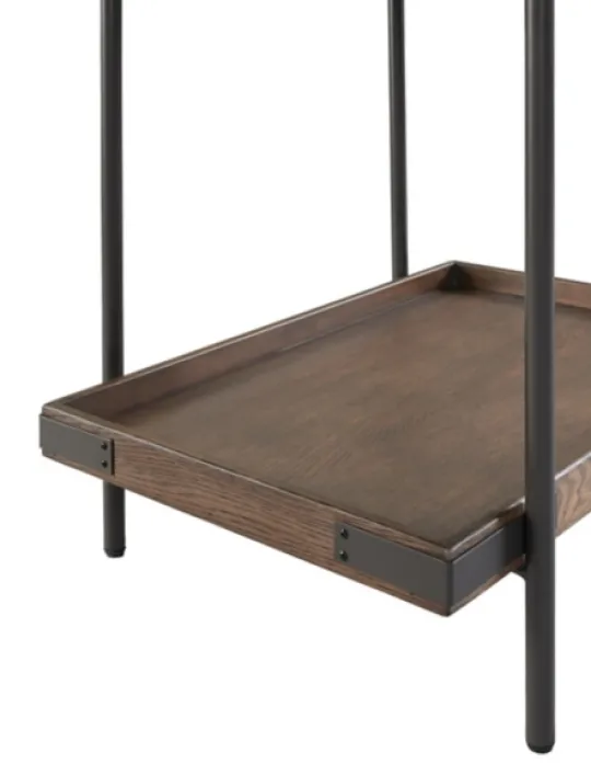Kirkland's Home Mahogany Tray Top And Shelf Wood Accent Table- Accent & End Tables