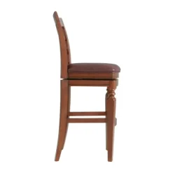 Kirkland's Home Mahogany Trellis Swivel Bar Stool- Bar Stools & Counter Height Stools