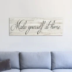 Kirkland's Home Make Yourself At Home Canvas Art Print- Wall Quotes & Signs