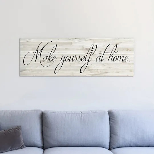 Kirkland's Home Make Yourself At Home Canvas Art Print- Wall Quotes & Signs