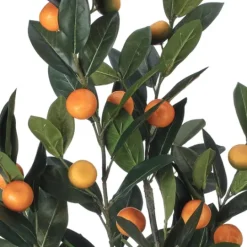 Kirkland's Home Mandarin Orange Tree In Black Planter- Trees & Topiaries
