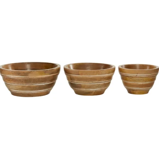 Kirkland's Home Mango Wood Bowls, Set Of 3- Decorative Bowls & Jars
