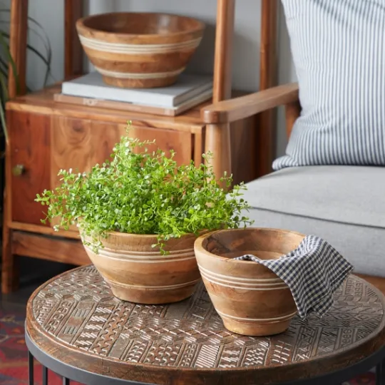 Kirkland's Home Mango Wood Bowls, Set Of 3- Decorative Bowls & Jars