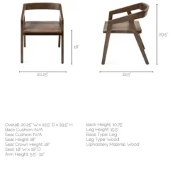 Kirkland's Home Mango Wood Dining Chair- Dining Chairs